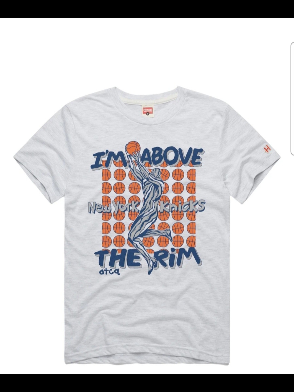 'I'm Above the Rim' Short-Sleeve Tee - White/Blue/Orange